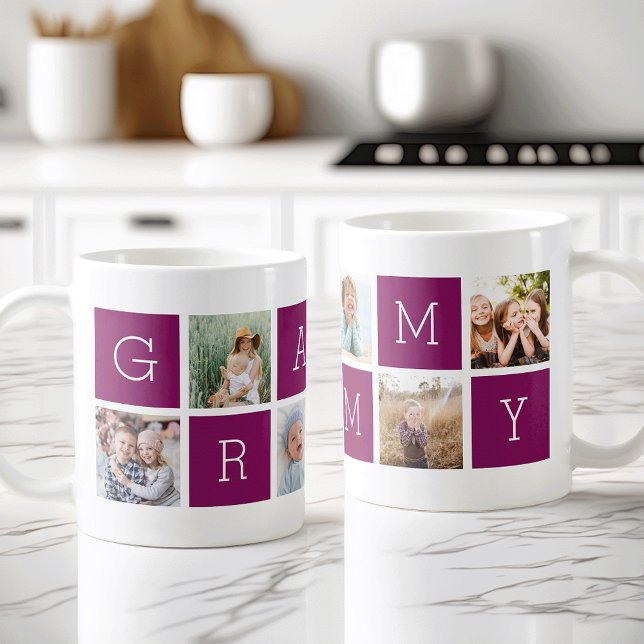 Custom Grammy Photo Collage Coffee Mug (Creator Uploaded)