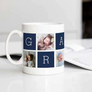 Custom Grampy Grandfather Photo Collage Coffee Mug