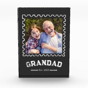 Custom Grandad Established Moden Typography Photo Block