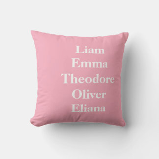 Custom Grandchildren Names pastel Cushion