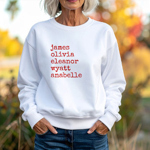 Custom Grandkid Names Grandma Gift Sweatshirt