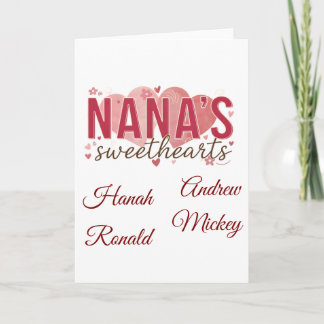 Custom Grandkids Names Greeting Card