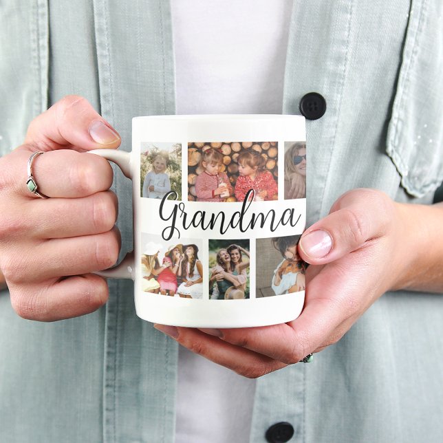 Custom Grandma 12 Photo Collage Coffee Mug (Creator Uploaded)