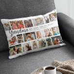 Custom Grandma 18 Photo Collage Lumbar Cushion<br><div class="desc">Discover our photo-centric scatter cushion,  an ideal gift for birthdays or Mother's Day,  these pillows allows you to feature 18 photos as a sentimental keepsake. Emblazoned with a cheerful 'I LOVE YOU SO MUCH!' template text,  you have the flexibility to change or delete the message to suit any occasion.</div>