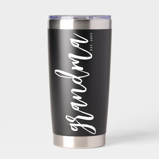 Custom Grandma Est | Grandma to be New Grandma Insulated Tumbler (Front)