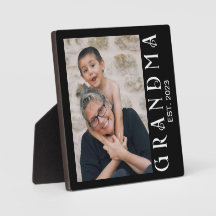 Custom Grandma Established Modern Photo Gift