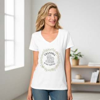 Custom "GRANDMA" Photo Collage Design - Heartwarmi T-Shirt