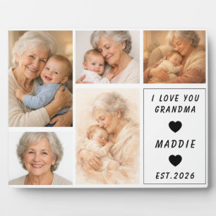 Custom Grandma Photo Collage   Grandparents Day Plaque