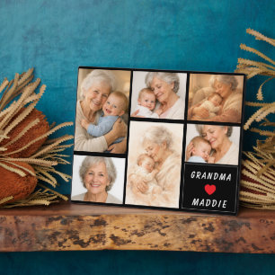 Custom Grandma Photo Collage   Grandparents Day Plaque