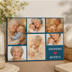 Custom Grandma Photo Collage   Grandparents Day Plaque