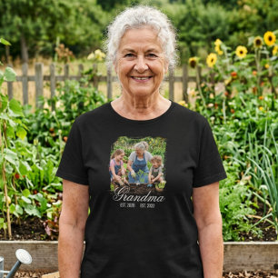 Custom Grandma Photo Memory Gift Personalised T-Shirt