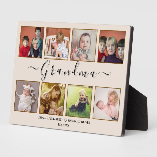 Custom Grandma Plaque – Grandparents Day Gift (Side)