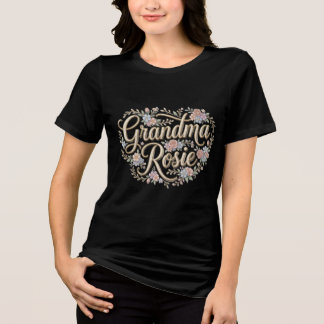 Custom Grandma Rosie Shirt Floral Heart Grandma