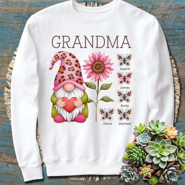 Custom Grandma With Kid Names, Mum and Grandma Sweatshirt (Creator Uploaded)
