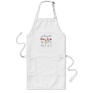 Custom Grandma's Garden Personalized Birthday  Long Apron