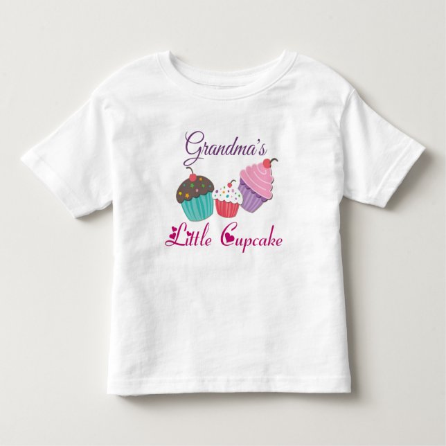 Custom Grandmas Little Cupcake Toddler T-Shirt (Front)