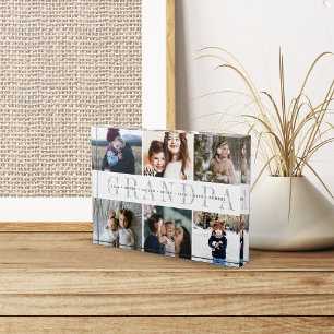 Custom Grandpa Grandchildren Photo Block