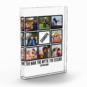 Custom Grandpa the man myth legend 8 Photo Collage