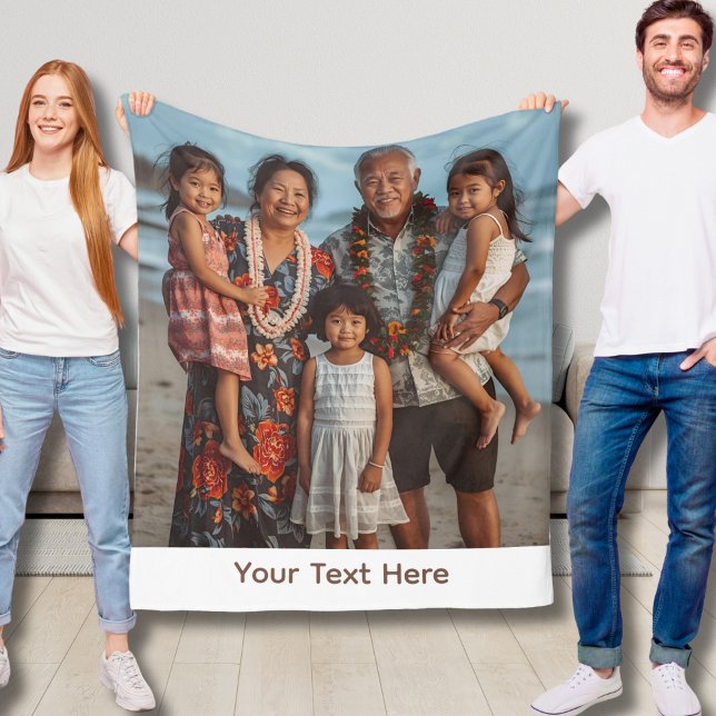 Custom Grandparent Blanket Fleece Photo Gift Idea (Creator Uploaded)