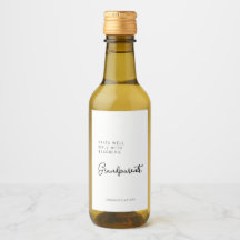 Custom Grandparent Gift Wine Label