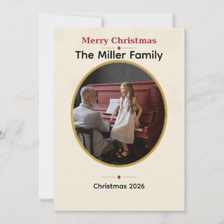 Custom Grandparents Christmas Photo Frame Holiday Card