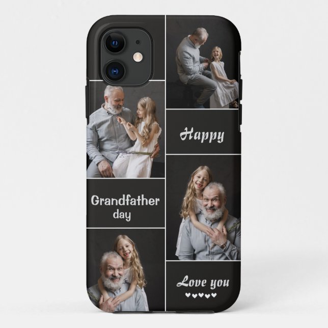 Custom Grandparents Day Photos iPhone Case (Back)
