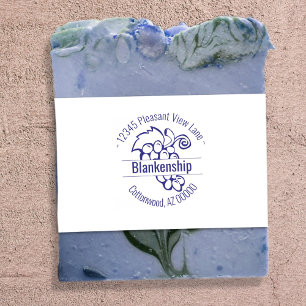 Custom Grapes Artwork Circular Address Name Self-inking Stamp