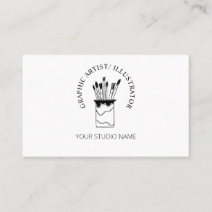 Custom Graphic Artist Illustration Small Business Business Card