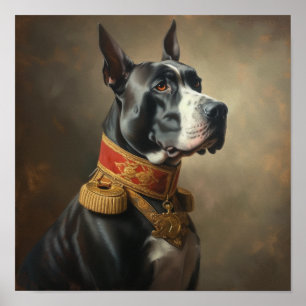Custom Great Dane Regal Historical Pet Poster
