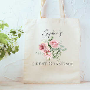 Custom Great Grandma Floral Tote Bag