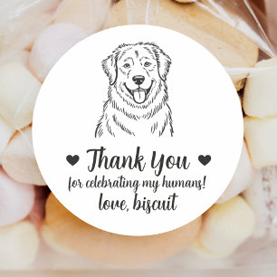 Custom Great Pyrenees Dog Wedding Favour Stickers