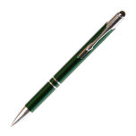 Custom Green Aluminium Ball Point Pen w/Stylus<br><div class="desc">This B203 Style Promotional Click Activated Ball Point Pen with a Stylus end cap has a Green aluminium body and features a sleek looking clip with chrome colour plastic fittings and a Green Medium Parker Style Ball Point refill. The Stylus is perfect for all iPads, iPhones, Androids and all similar...</div>