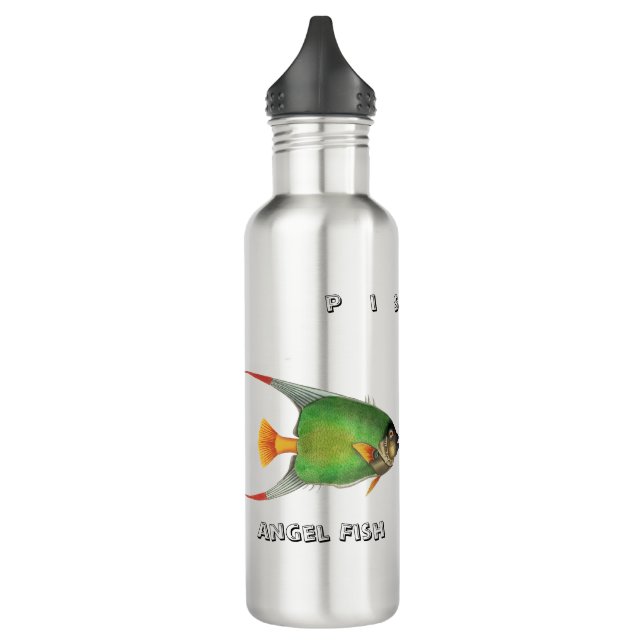 Custom Green Angel Fish Pisces Astrological Sign 710 Ml Water Bottle (Left)