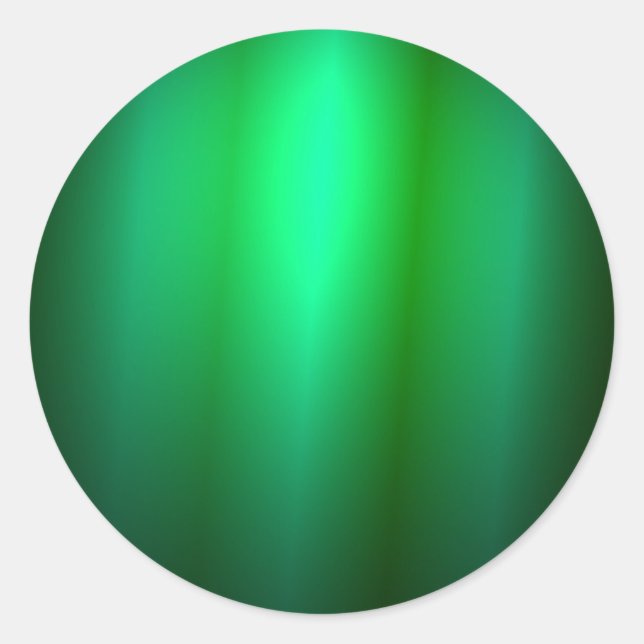 Custom Green Black Colour Blank Trendy Template Classic Round Sticker (Front)