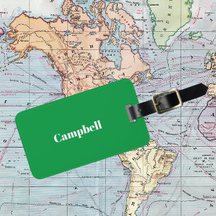 Custom Green business sharp acrylic Luggage Tag