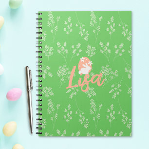 Custom Green Easter Bunny Notebook