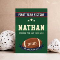 Custom Green Football Baby First Birthday Party