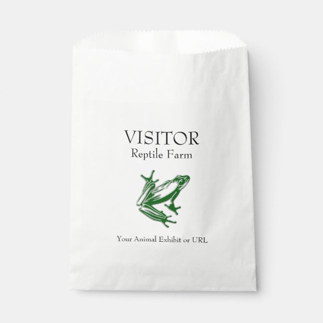 Custom Green Frog Favour Bags (Front)
