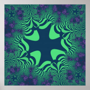 Custom Green Grove Cross Poster