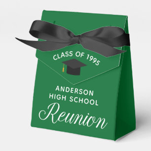Custom Green High School Reunion Party Favour Box