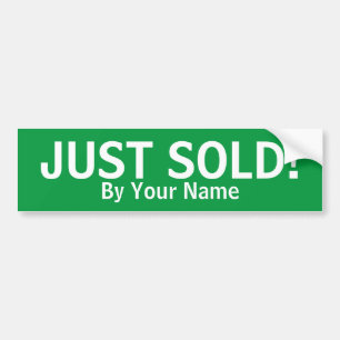 Custom Green Just Sold Sticker