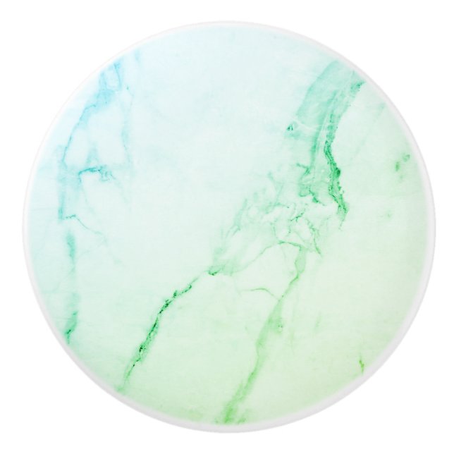 Custom Green Marble Ceramic Knob (Front)