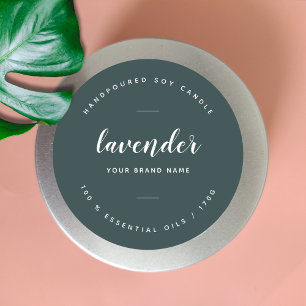 Custom green packaging candle product label