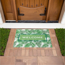 Custom Green Palm Leaves Summer Watercolor Art