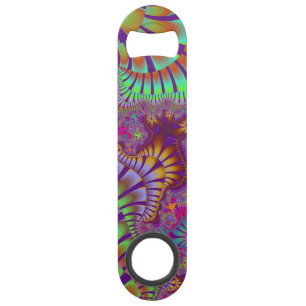 Custom Green Rainbow Melt Bottle Opener