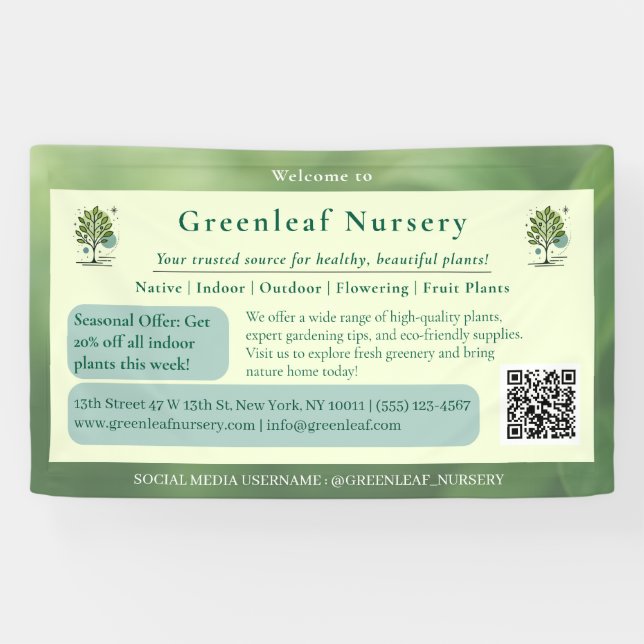 Custom Greenleaf Nursery Branding  Banner (Horizontal)