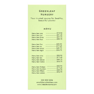 Custom Greenleaf Nursery Branding  Rack Card
