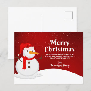 Custom Greeting Card For Christmas Postcard