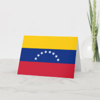 Custom greeting card with flag of Venezuela