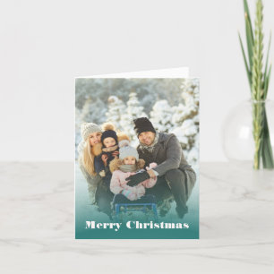 Custom Greeting Folded Photo Holiday Card